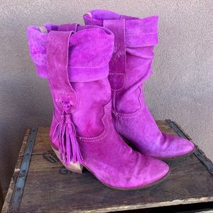 Manas Lea Foscati Distressed Purple Boots